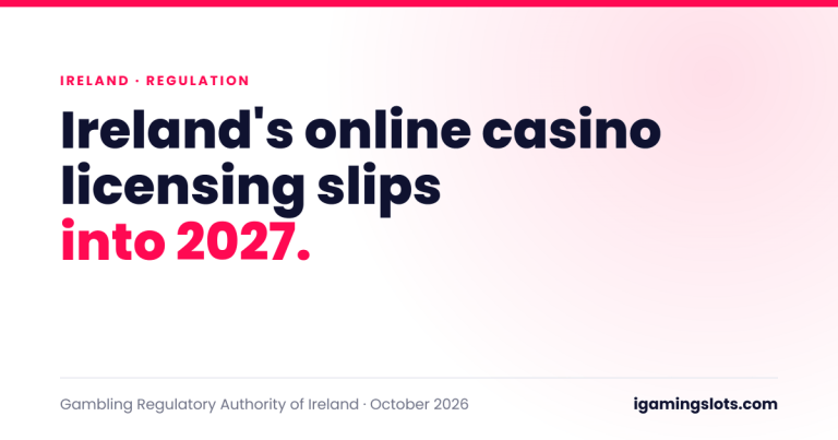 Funding shortfall pushes Ireland's online casino licensing into 2027